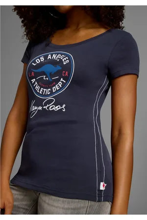KangaROOS T-shirt Korte mouwen, zeer figuurvolgend, in vintage-ontwerp, ronde hals