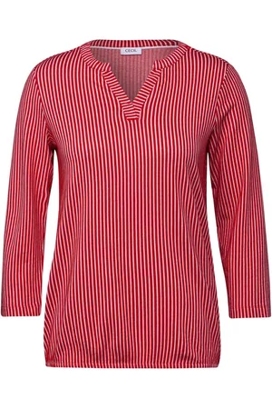 CECIL Shirt met 3/4 mouwen in tunika-look, met gespleten ronde hals