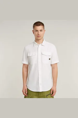 G-Star Overhemd met korte mouwen Marine Slim Shirt met opgestikte zakken