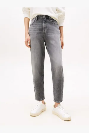 Tommy Hilfiger Mom jeans High waist - Mom-Jeans Tapered met logo-borduurwerk, in enkelvrije lengte