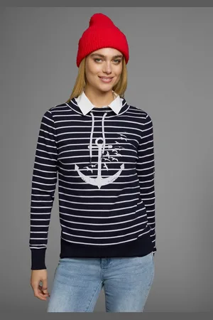 KangaROOS Sweatshirt Lange mouwen met duimgaten, figuurvolgend, staande kraag met koord