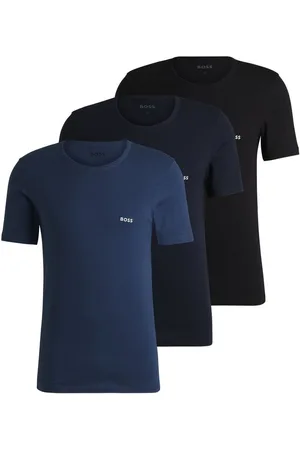 HUGO BOSS T-shirt TShirtRN 3P Classic met borduurwerk (set, 3-delig)