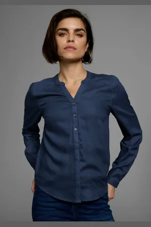 AJC Overhemdblouse van soepelvallende viscose