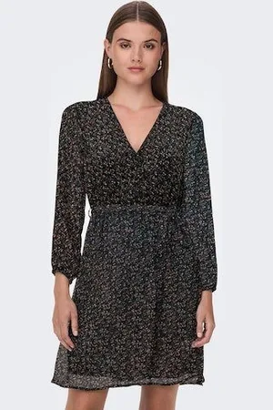 ONLY Gedessineerde jurk ONLCERA 3/4 SHORT DRESS WVN NOOS