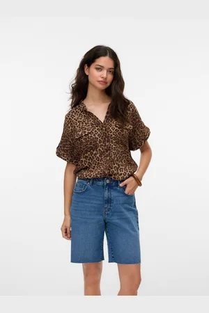 VERO MODA Blouse met korte mouwen VMBUMPY SS SHIRT AOP WVN GA NOOS