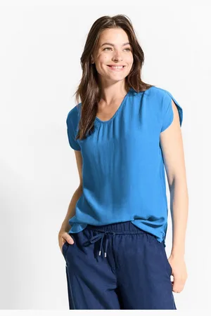 CECIL Blouse met korte mouwen met splitjes