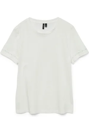 VERO MODA Shirt met korte mouwen VMSAVANNAH FRANCIS SS TOP BOX JRS SPE GA