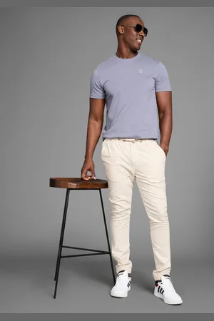 DELMAO Linnen broek Linnenbroek met koord