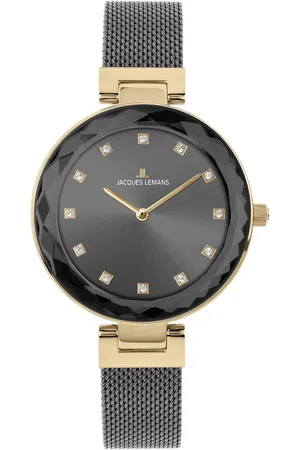 Jacques Lemans Kwartshorloge Milano, 1-2139E Horloge, dameshorloge, kristallen, roestvrijstalen band
