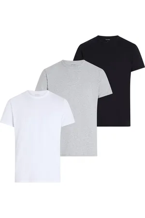 Calvin Klein T-shirt S/S CREW NECK 3PK met logo aan de zoom (3-delig, Set van 3)