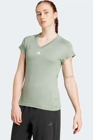adidas T-shirt TR-ES MIN T Trainingsshirt, vochtabsorberend met V-hals