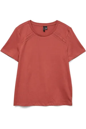 VERO MODA Shirt met korte mouwen VMSAVANNAH FRANCIS SS TOP BOX JRS SPE GA