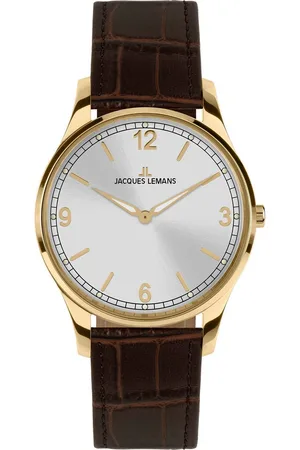 Jacques Lemans Kwartshorloge London, 1-2129C Polshorloge, dameshorloge, leren armband, gehard crystexglas