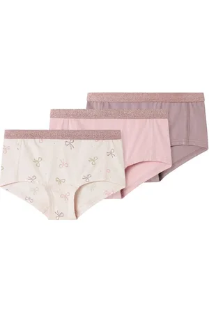 NAME IT Hipster NKFHIPSTER 3P BARELY PINK BOW NOOS (set, 3 stuks)