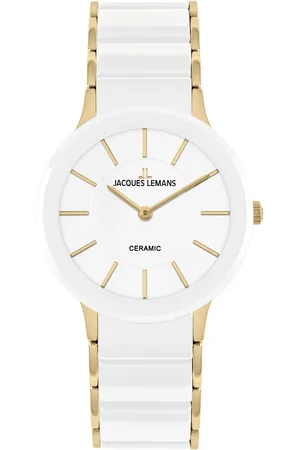 Jacques Lemans Keramisch horloge Dublin Polshorloge, dameshorloge, keramiek, mineraalglas met saffiercoating