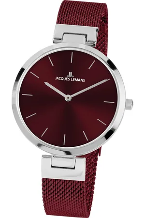 Jacques Lemans Kwartshorloge Milano, 1-2110I Polshorloge, dameshorloge, gehard crystexglas, roestvrijstalen armband