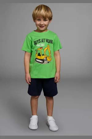 Kidsworld Shirt & short 2-delig set T-shirt + sweat bermuda’s (voordeelset, 2-delig, T-shirt+sweatbermuda)