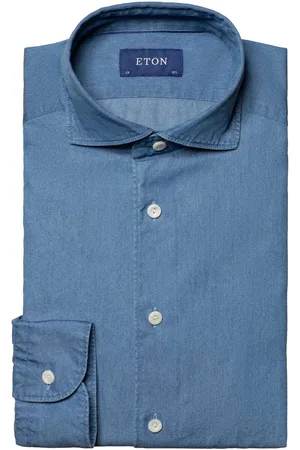 Eton Denim shirt , Effen