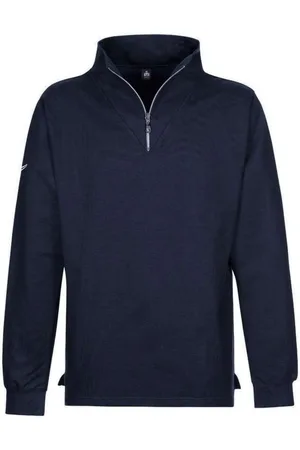 Trigema Sweatshirt ritssluitingMarine, Effen