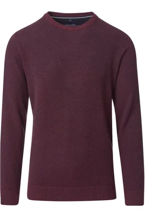 Casa Moda Trui ronde halsrood, Effen