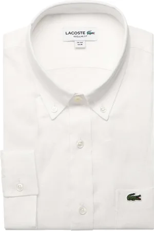 Lacoste Linnen Overhemd , Effen