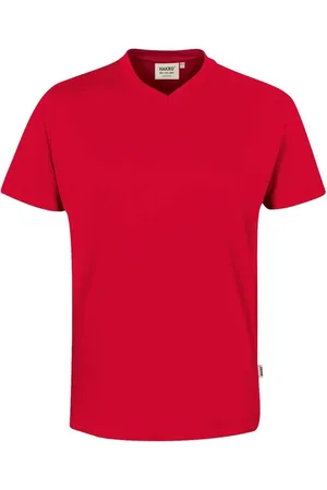 HAKRO T-Shirt V-hals , Effen