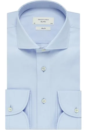 Profuomo Sky Blue Overhemd , Effen