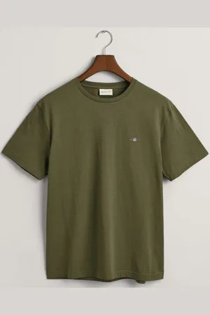 GANT Shield T-Shirt ronde hals , Effen