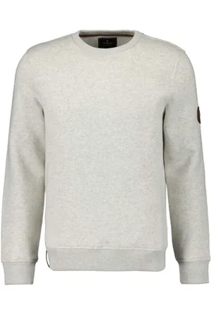 Ragman Sweatshirt ronde halsgrijs, Effen