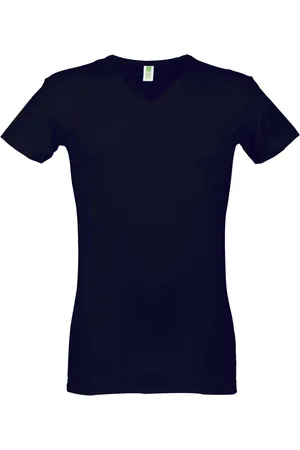 Alan Red T-Shirt V-hals , Effen
