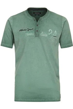 Casa Moda T-Shirt Henley kraag , Effen
