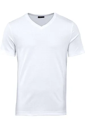 Van Laack Meisterwerk T-Shirt V-hals , Effen