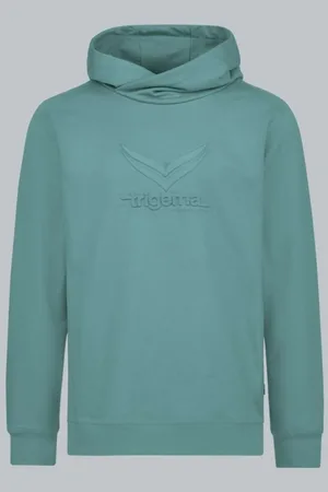 Trigema Sweatshirt ronde halsgroen, Effen