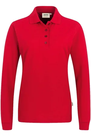 HAKRO 215 Dames poloshirt met lange mouwen , Effen