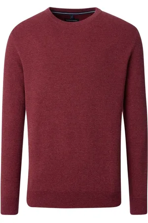 Casa Moda Trui ronde halsrood, Effen