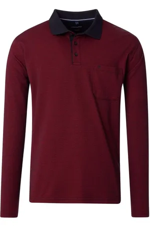 Casa Moda Poloshirt lange mouw , Motief
