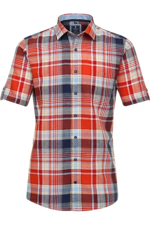 Redmond Casual Linnen Overhemd / , Ruit