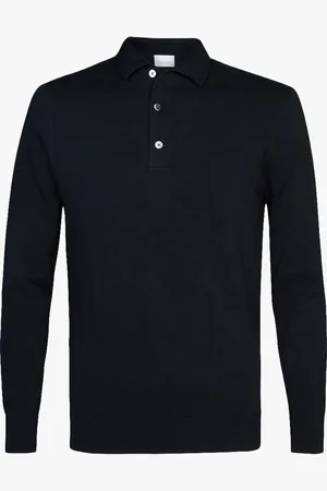 Profuomo Luxury Poloshirt lange mouw , Effen