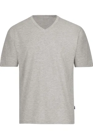 Trigema T-Shirt V-hals , Melange
