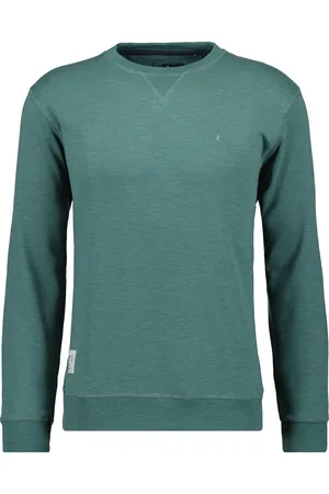 Ragman Sweatshirt ronde halsgroen, Effen