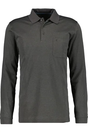 Ragman Softknit Poloshirt lange mouw , Motief