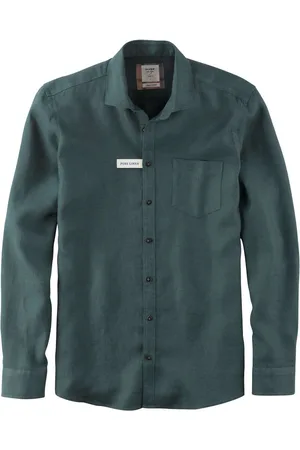 Olymp Level Five Smart Casual Linnen Overhemd , Effen