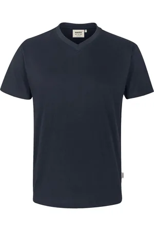 HAKRO T-Shirt V-hals , Effen