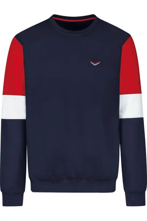 Trigema Sweatshirt ronde halsMarine, Effen