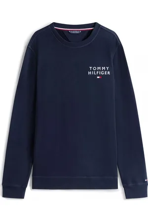 Tommy Hilfiger Trui ronde halsblauw, Effen