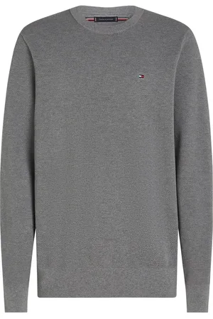 Tommy Hilfiger Trui ronde halsgrijs, Effen