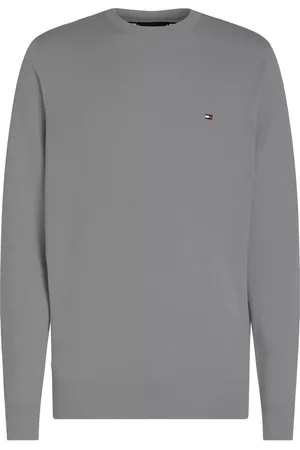 Tommy Hilfiger Trui ronde halsgrijs, Effen