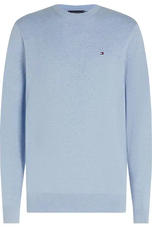 Tommy Hilfiger Trui ronde halsblauw, Effen