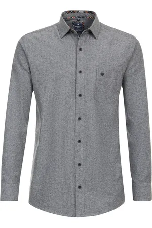 Redmond Casual Flanellen Overhemd , Effen