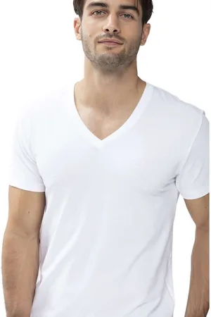 Mey Dry Cotton T-Shirt V-hals , Effen